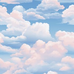 Wall Mural - Seamless Cloud Pattern for Virtual Skies