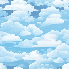 Sticker - Seamless Cloud Texture: Perfect for Virtual Skies