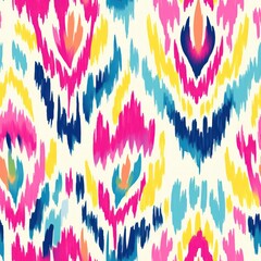 Sticker - Tropical Ikat Beach Towel Pattern - Seamless & Repeating