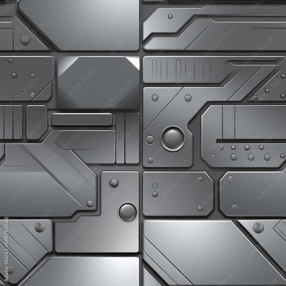 Metal Computer Interface Panel Seamless virtual metal pattern for interfaces. Stock Photo | Adobe Stock
