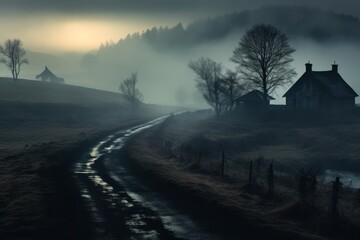 Wall Mural - Foggy Landscapes - A Moodiest Charm