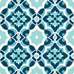 Poster - Seamless Moroccan Wall Decal Pattern: Tiling Design