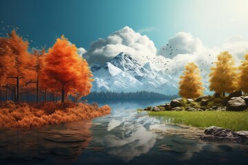 Poster - Dynamic Nature: Seasonal Landscapes.