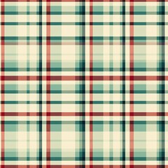 Canvas Print - Seamless Plaid Pattern with Paper Texture