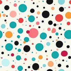 Wall Mural - Seamless Polka Dot Pattern for Notebooks
