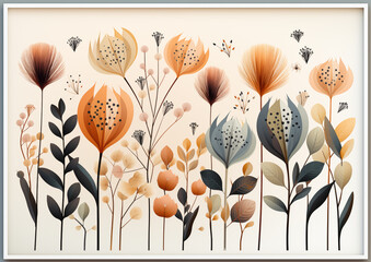 Poster - illustration of an floral background