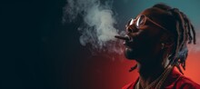 African American Rapper Smokes Smoke Generative AI
