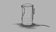 coffee grinder, sketch - digital painting 