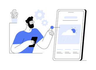 Weather app abstract concept vector illustration.