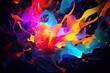 Abstract dream image using neon colors 