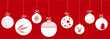 Beautiful christmas balls banner garland. For Marry christmas idea.