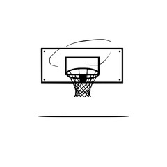 Sticker - Basketball minimalist flat illustration vector illustration