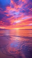 Wall Mural - sun down on the ocean side