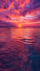 Wall Mural - sun down on the ocean side