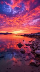 Wall Mural - sun down on the ocean side