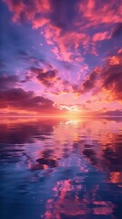 Wall Mural - sun down on the ocean side