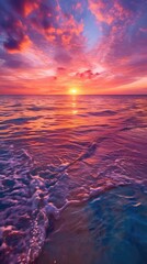 Wall Mural - sun down on the ocean side