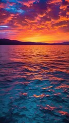 Wall Mural - sun down on the ocean side