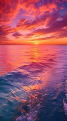 Wall Mural - sun down on the ocean side