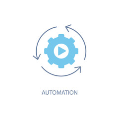 Automation concept line icon. Simple element illustration. Automation concept outline symbol design.