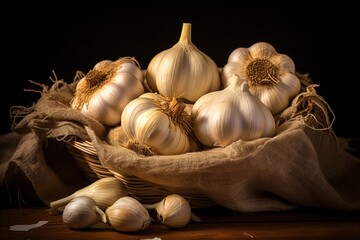 Fresh organic garlic