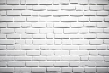 Poster - White brick wall texture background for interior or exterior design and decoration