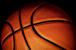 Bright leather orange basketball with highlights and shadow. Streetball and hoops theme backgrounds