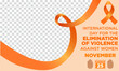Banner plantilla para el Día Internacional de la Eliminación de la Violencia contra la Mujer 25 de noviembre formato horizontal
