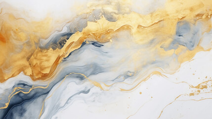  Luxury wallpaper. Blue marble and gold abstract background texture, Watercolor abstract background, 3D painted artificial marbled surface, Generated AI.