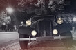 Oldtimer bei Nacht - Auto - Retro - Classic - Alt - Car - History - Vintage - Background - City - Street - Vehicle - Hotrod