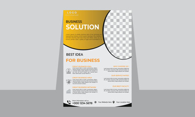 Modern  marketing business flyer design template , business flyer layout editable vector file, A4 size marketing business flyer design template.