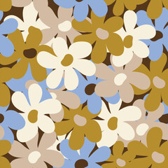 Wall Mural - flowers Seamless pattern. Bright colors. Vector illustration.
