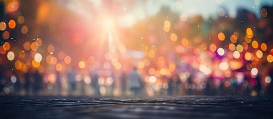 Poster - Abstract blurry bokeh background at festival concert show