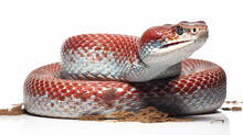 Cobra Serpente Em Fundo Branco 