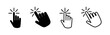 hand click icon vector. clicking finger icon. pointer icon
