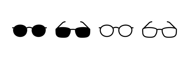 Glasses icon vector. eye glasses icon. sunglasses