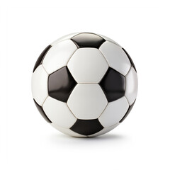 Photo close up soccer ball on white background.