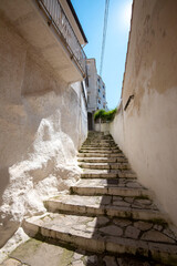 Canvas Print - Pedestrian Street in Sperlonga - Italy