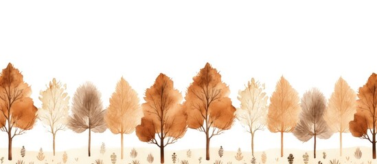 Sticker - Nature inspired watercolor tree pattern in brown for various applications