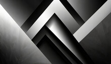 Black White Abstract Background Geometric Shape Lines Triangles 3d Effect Light Glow Shadow Gradient Dark Grey Silver Modern Futuristic