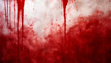 Red Background Scary Bloody Wall White Wall With Blood Splatter For Halloween Background
