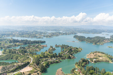 Wall Mural - Beautiful landscape in El Peñol Guatape, Medellin Colombia