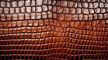 Wall Mural - Closeup Natural crocodile skin texture background. generative ai