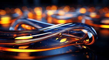 An abstract picture of flowing light. AI generated