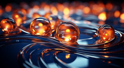 An abstract picture of flowing light. AI generated