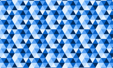 Wall Mural - Abstract blue triangular geometric pattern background