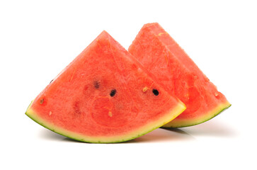 Wall Mural - watermelon and slice isolated on white