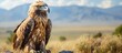 Steppe eagle observing the world
