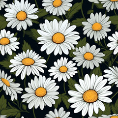 Wall Mural - Daisy pattern for packaging design