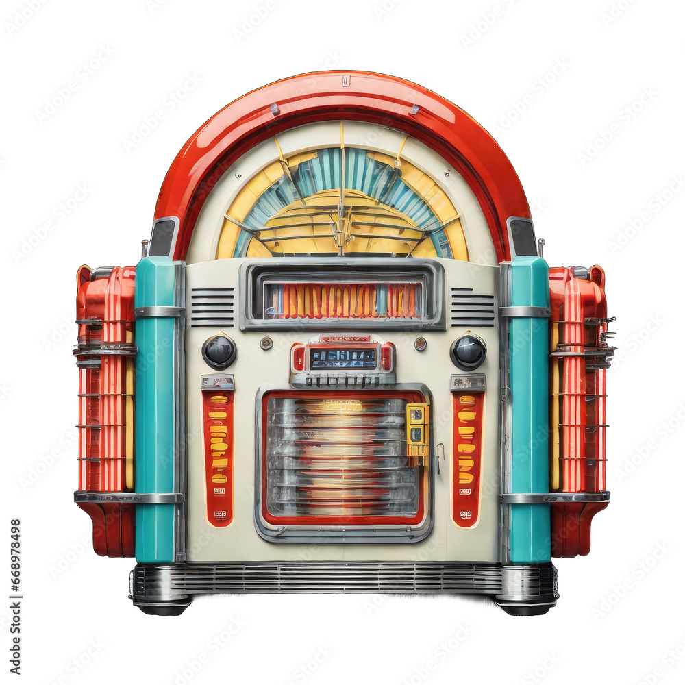 Stock-Illustration „Retro jukebox clipart png 3d vintage music box ...